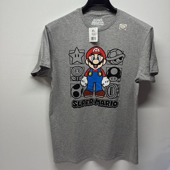 Super Mario Gray graphic T-Shirt, size large NWT. womens /men's tops - Picture 7 of 8